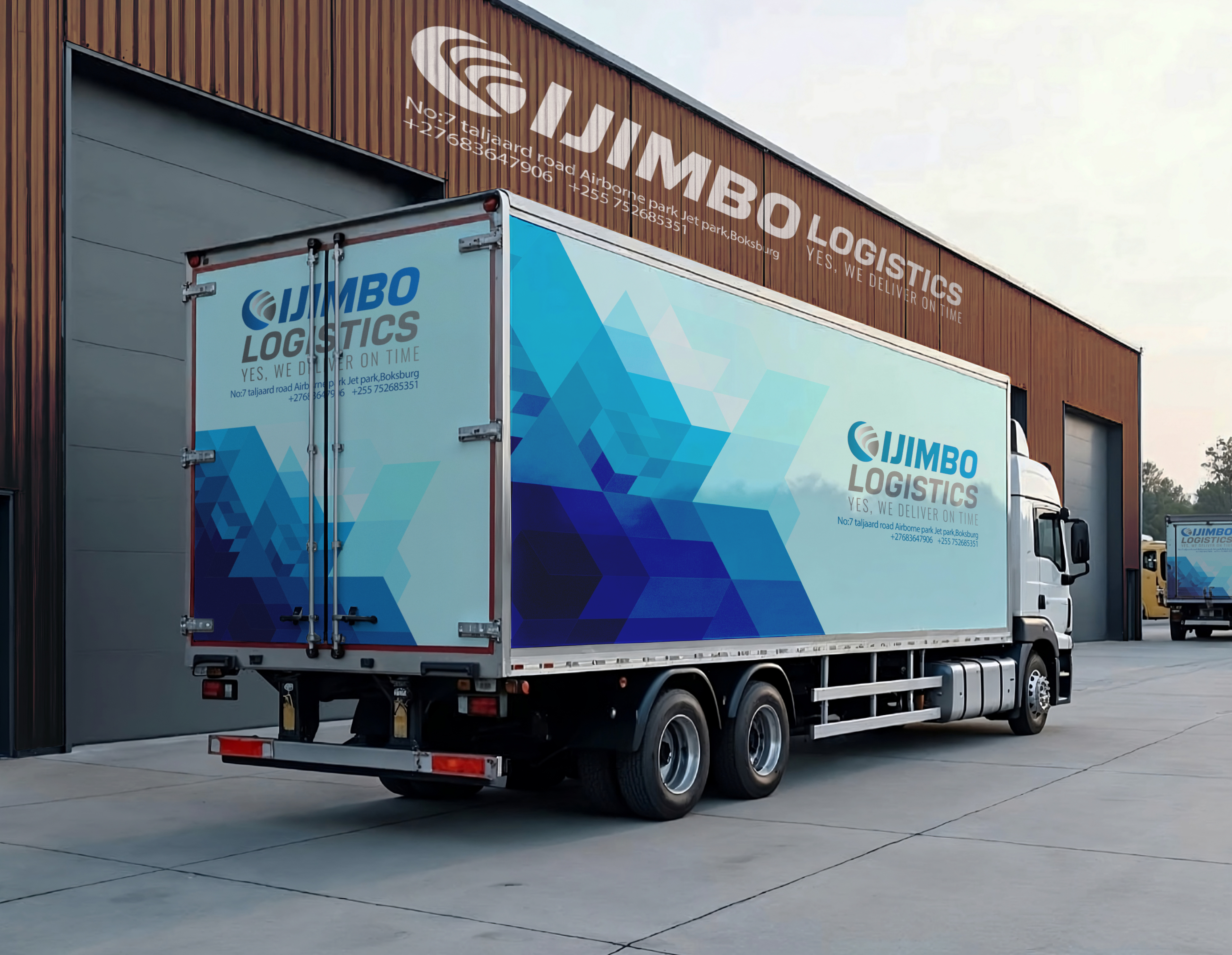 ijimbo Logistics truck driving on a highway, symbolizing efficient transport services